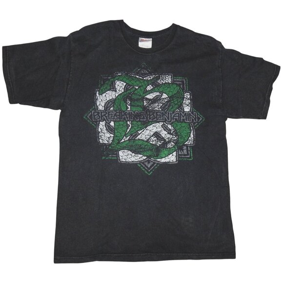 Vintage Y2K Breaking Benjamin Grunge Tee T-Shirt Rare Print Size Medium - Picture 1 of 5